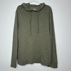 Faherty Hoodie Sunwashed Slub Hoodie Mens Size L Green Organic Cotton